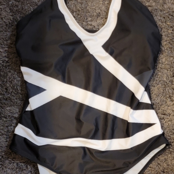 New - Black / White Bathing Suit - Picture 1 of 5
